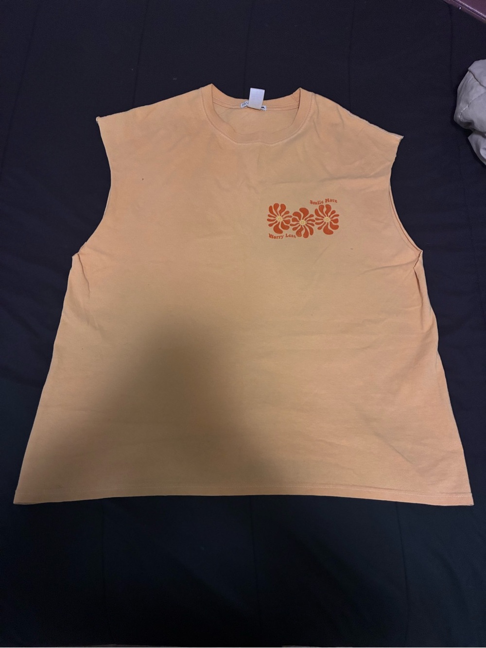 Fashion Nova Peach Crewneck Sleeveless Tee - FOR MEN ALSO